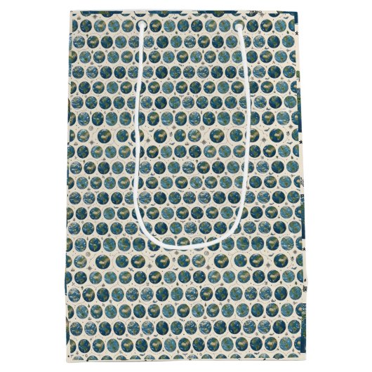 Earth Pattern ミディアムペーパーバッグ (裏面)