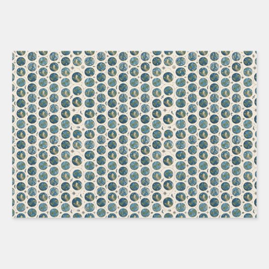 Earth Pattern ラッピングペーパーシート (正面)