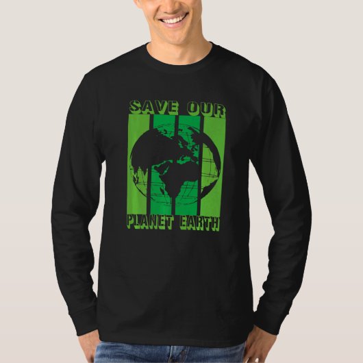 Earth Planet Safe Globe Vegan Vegetarian Mother Be Tシャツ (正面)