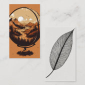 Earth & Quill Wing Graphic T-Shirt – Nature & Imag 名刺 (正面/裏面)