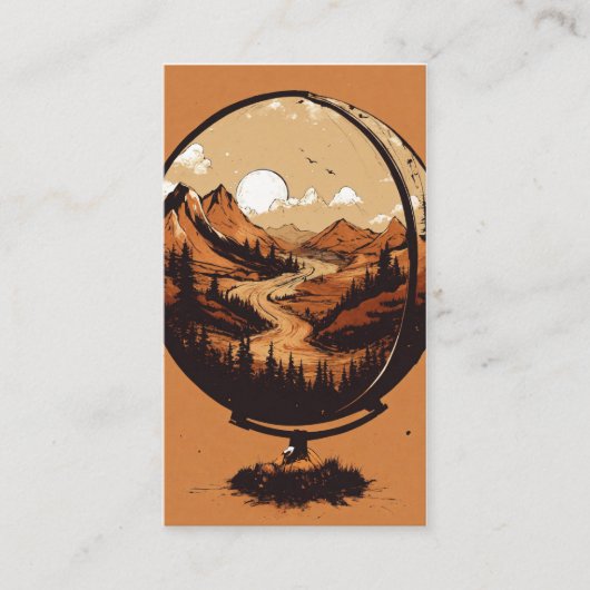 Earth & Quill Wing Graphic T-Shirt – Nature & Imag 名刺 (正面)