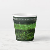 Earth’s Glow and Healing Japanese Flowers/EarthDay カフェラテマグ (正面)