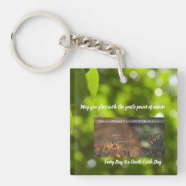 Earth’s Glow and Healing Japanese Flowers/EarthDay キーホルダー