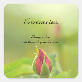 Earth’s Glow and Healing Japanese Flowers/EarthDay スクエアシール