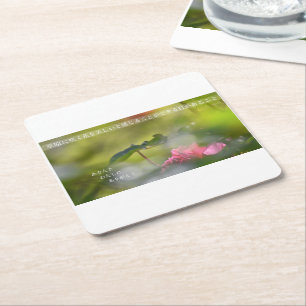 Earth’s Glow and Healing Japanese Flowers/EarthDay スクエアペーパーコースター