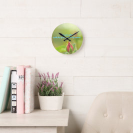 Earth’s Glow and Healing Japanese Flowers/EarthDay ラウンド壁時計