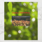 Earth’s Glow and Healing Japanese Flowers/EarthDay ワインラベル (シングルラベル)