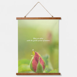 Earth’s Glow and Healing Japanese Flowers/EarthDay 吊り下げ型タペストリー