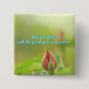 Earth’s Glow and Healing Japanese Flowers/EarthDay 缶バッジ