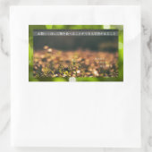 Earth’s Glow and Healing Japanese Flowers/EarthDay 長方形シール (バッグ)