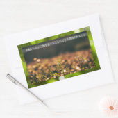 Earth’s Glow and Healing Japanese Flowers/EarthDay 長方形シール (封筒)