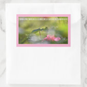 Earth’s Glow and Healing Japanese Flowers/EarthDay 長方形シール (バッグ)