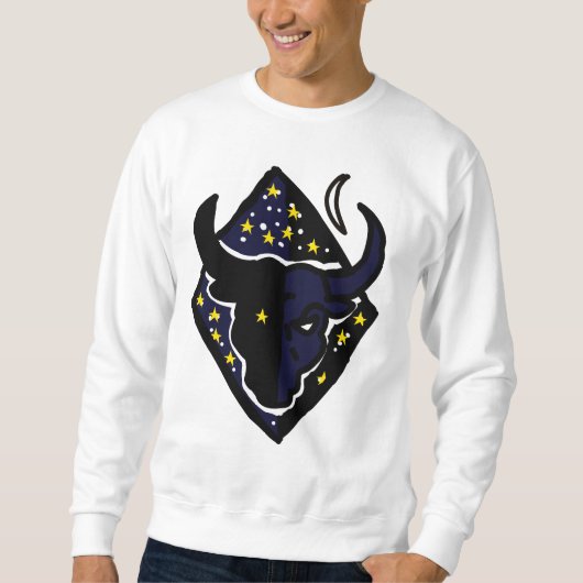Earth Sign Bull Icon – Steady Zodiac Identity  スウェットシャツ (正面)