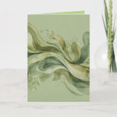 Earth Song Flowing Abstract Sage & Olive Greens カード (正面)