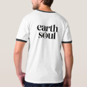 Earth Soul Minimalist Aesthetic Typography Graphic Tシャツ (裏面フル)