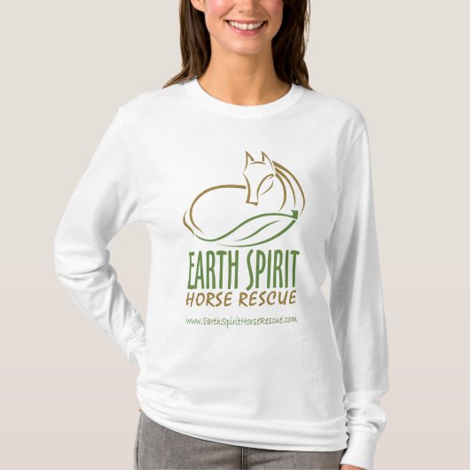 Earth Spirit Horse Rescue Inc.のフード付きスウェットシャツ(女性) Tシャツ (正面)