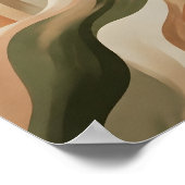 Earth Terracotta Abstract Wall Art Gallery Poster  ポスター (角)