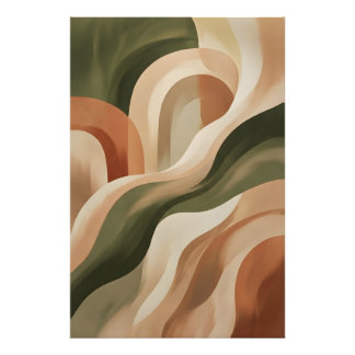 Earth Terracotta Abstract Wall Art Photo Print フォトプリント