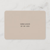 Earth tone Beige予約シートカスタムRSVP エンクロージャーカード (裏面)