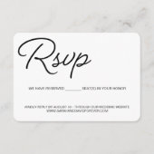 Earth tone Beige予約シートカスタムRSVP エンクロージャーカード (正面)