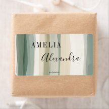 Earth tone Bohoレトロスクリプト抽象芸術波線