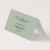 Earth tone Bohoレトロスクリプト抽象芸術波線 名刺 (裏面)