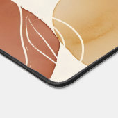 Earth Tone Boho Botanical Abstract Shapes デスクマット (コーナー)