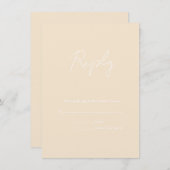 Earth Tone Champagne RSVPのエンクロー結婚ジャ エンクロージャーカード (正面/裏面)