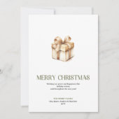 Earth Tone Christmas Present Greeting Card Elegant シーズンカード (正面)