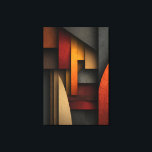 Earth Tone Geometric Layers Abstract キャンバスプリント<br><div class="desc">Overlapping geometric forms in deep charcoal, terracotta, burnt sienna, golden mustard, and soft ochre create a richly textured abstract composition. Sharp edges and subtle concrete-like grain give the shapes depth and tactile realism, while the warm, earthy palette evokes desert rock, aged architecture, layered emotion, and grounded strength. The design balances...</div>