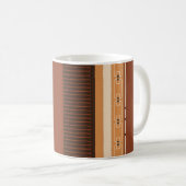 Earth Tone Geometric Pattern Mug コーヒーマグカップ (正面右)