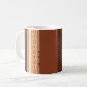 Earth Tone Geometric Pattern Mug コーヒーマグカップ (正面左)