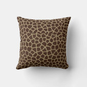 Earth Tone Giraffe Print Pattern Decorative Throw  クッション (裏面)