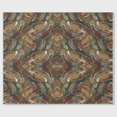Earth Tone Marble Swirl ラッピングペーパー (フラット)