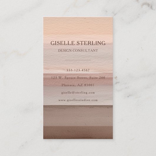 Earth Tone Modern Boho 名刺 (裏面)