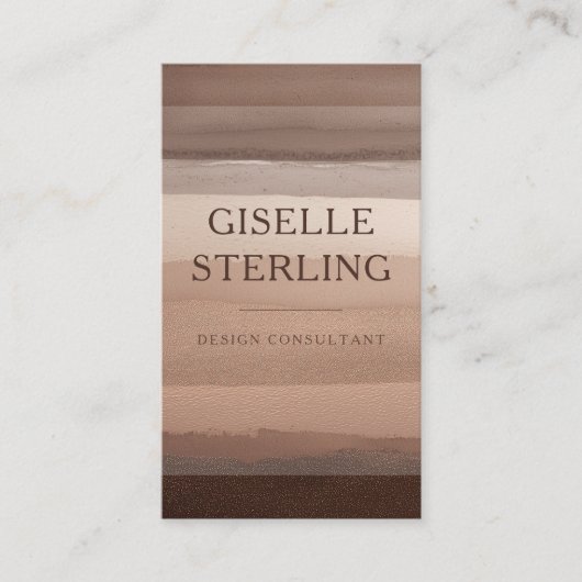 Earth Tone Modern Boho 名刺 (正面)