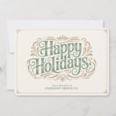 Earth Tone Modern Typography Small Business Logo シーズンカード (正面)