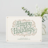 Earth Tone Modern Typography Small Business Logo シーズンカード (スタンド正面)