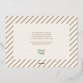 Earth Tone Modern Typography Small Business Logo 箔シーズンカード (裏面)