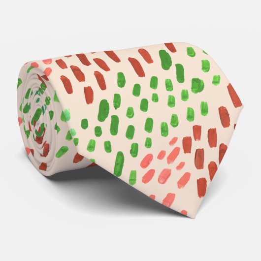 Earth Tone Painted Dots ネクタイ (ロール)