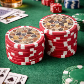 Earth Tone Pebble Tile Pattern ポーカーチップ