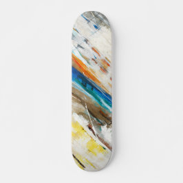 Earth Tone Rainbow Brushstroke Abstract Skateboard スケートボード