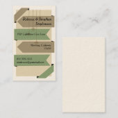 Earth Tone Ribbon名刺 名刺 (正面/裏面)