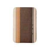 Earth Tone Stripes Minimalist Home Decor バスマット (正面縦)