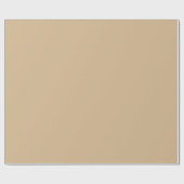 Earth Tone Tan Color 無地の GlossyまたはMatte ラッピングペーパー (フラット)