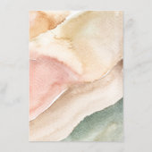 Earth Tone Waterカラーフローラ結婚のビュッフェメニュー メニュー (裏面)