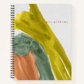 Earth Tone Water Color パーソナライズされた Journal ノートブック (正面)