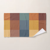 EARTH TONEDストライプとGEOMETRIC PATTERN バスタオルセット (ハンドタオル)