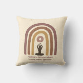 Earth-Toned Mindfulness Rainbow Yoga Design クッション (裏面)