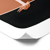 Earth Tonesのミニマル抽象芸術パームツリー ポスター (角)